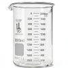 2000ml Beaker, Low Form Griffin, Borosilicate 3.3 Glass, Double Scale, Graduated, Karter Scientific 213D20 (Single)-1