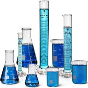 Beaker Flask Set 3.3 Borosilicate Glass 9-Piece Karter Scientific-0