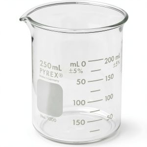Pyrex Griffin Low Form 250ml Beaker Graduated with 25ml Marks-0
