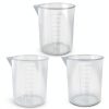 Waziaqoc 3 Pack 1000ml Graduated Beaker PP Measuring Cup Set-0