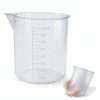 Waziaqoc 3 Pack 1000ml Graduated Beaker PP Measuring Cup Set-2