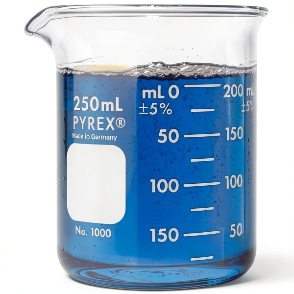 Pyrex Griffin Low Form 250ml Beaker Graduated with 25ml Marks-1