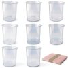 9 Pack Plastic Beakers 300ml Measuring Cups 50 Mixing Sticks – MYYZMY-0