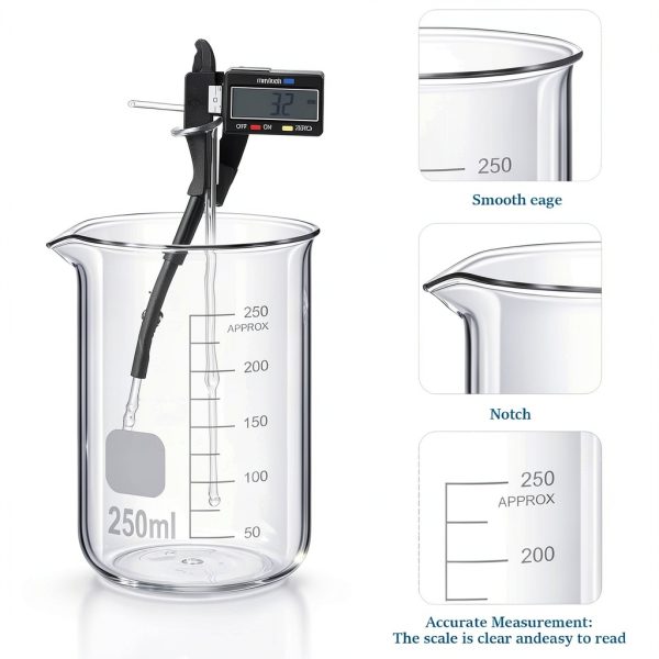 Lab Glassware Set Frienda 20-Piece Kit with Beakers, Cylinders,-4