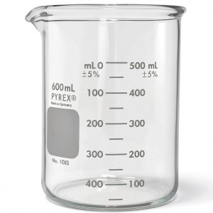 Pyrex Heavy Duty Griffin 600mL Beaker Double Scale Graduated-0
