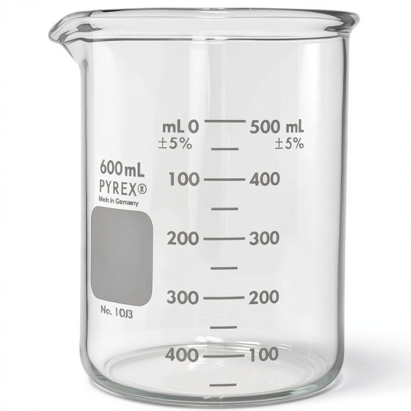Pyrex Heavy Duty Griffin 600mL Beaker Double Scale Graduated-0