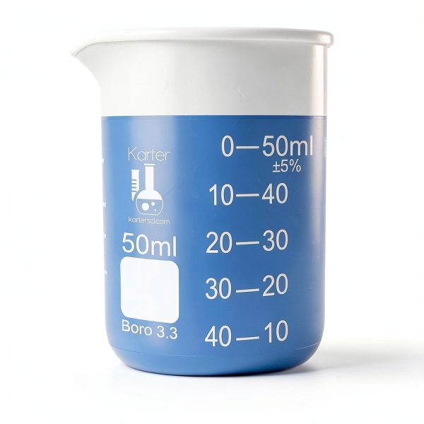 Karter Scientific 214T2, 3.3 Boro, Griffin Low Form, Glass Beaker Set - 4 Sizes - 10ml, 50ml, 100ml, 250ml-2