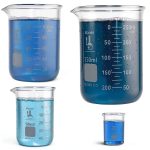 Karter Scientific 214T2, 3.3 Boro, Griffin Low Form, Glass Beaker Set - 4 Sizes - 10ml, 50ml, 100ml, 250ml-0