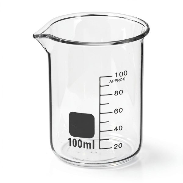 QWORK Sturdy Glass Beaker 100ml Griffin Low Form 6pcs 3.3 Borosilicate-1