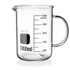 QWORK 1000ml Beaker with Handle Pouring Spout Boro Glass 2 Pack-5
