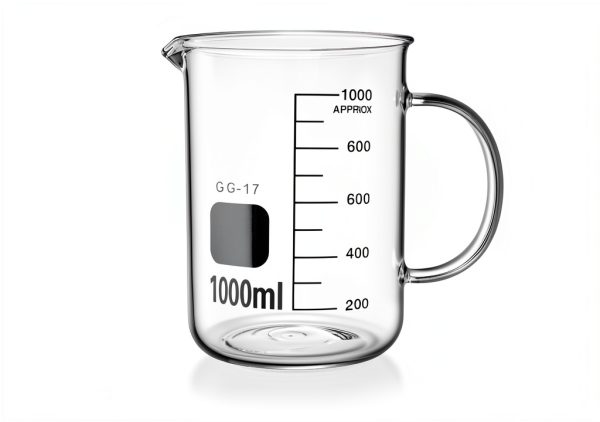 QWORK 1000ml Beaker with Handle Pouring Spout Boro Glass 2 Pack-5
