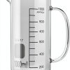 QWORK 1000ml Beaker with Handle Pouring Spout Boro Glass 2 Pack-6