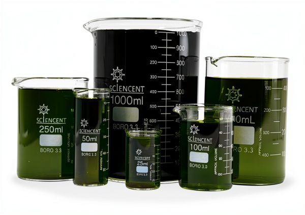 Glass Beaker Set 6 Piece Borosilicate SCIENCENT 25ml 1000ml-1