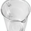 QWORK 1000ml Beaker with Handle Pouring Spout Boro Glass 2 Pack-2