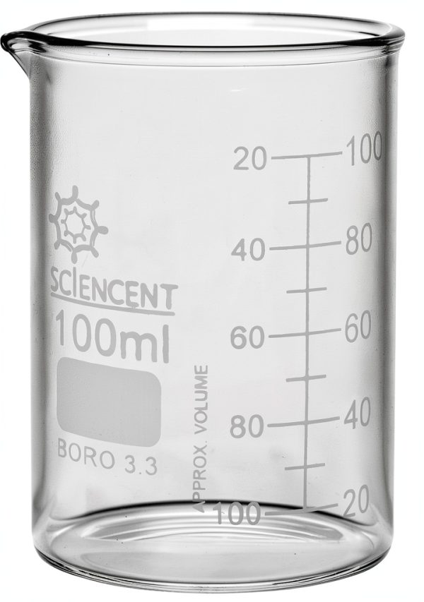 Glass Beaker Set 6 Piece Borosilicate SCIENCENT 25ml 1000ml-5
